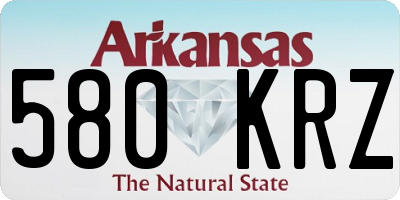 AR license plate 580KRZ