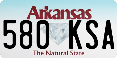 AR license plate 580KSA