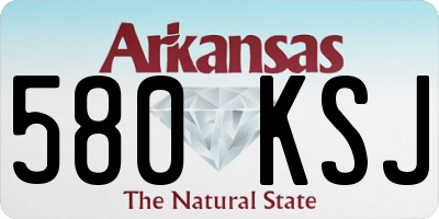 AR license plate 580KSJ