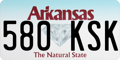 AR license plate 580KSK