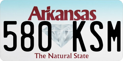 AR license plate 580KSM