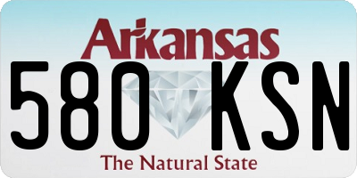 AR license plate 580KSN