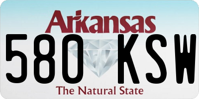 AR license plate 580KSW