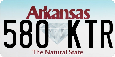 AR license plate 580KTR