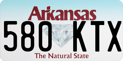 AR license plate 580KTX