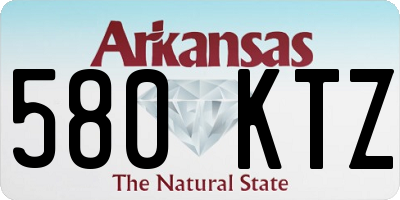 AR license plate 580KTZ