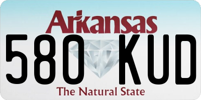 AR license plate 580KUD