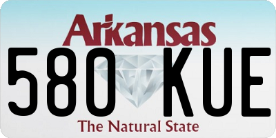 AR license plate 580KUE