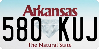 AR license plate 580KUJ