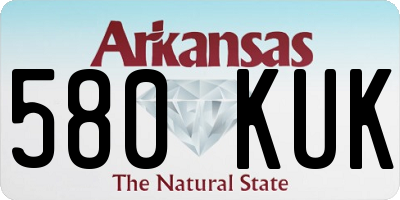 AR license plate 580KUK