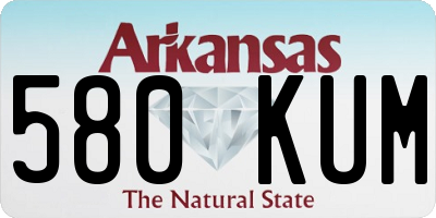 AR license plate 580KUM