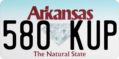 AR license plate 580KUP