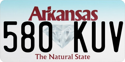 AR license plate 580KUV