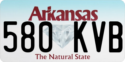AR license plate 580KVB