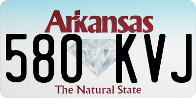 AR license plate 580KVJ