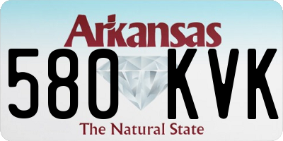 AR license plate 580KVK