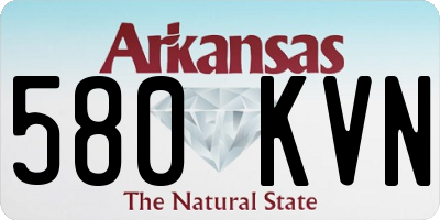 AR license plate 580KVN