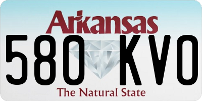 AR license plate 580KVO