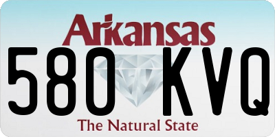 AR license plate 580KVQ