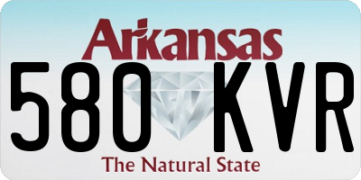AR license plate 580KVR