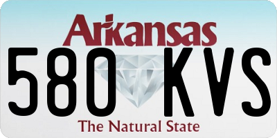 AR license plate 580KVS