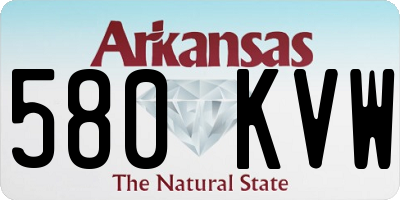 AR license plate 580KVW