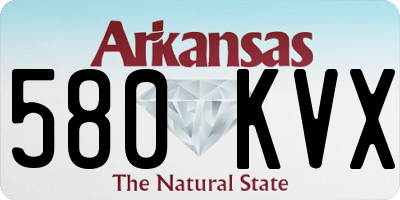 AR license plate 580KVX