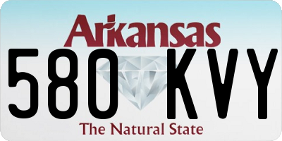 AR license plate 580KVY
