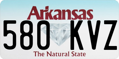 AR license plate 580KVZ