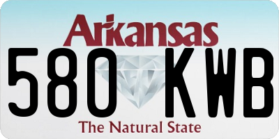 AR license plate 580KWB