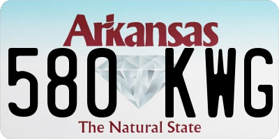 AR license plate 580KWG