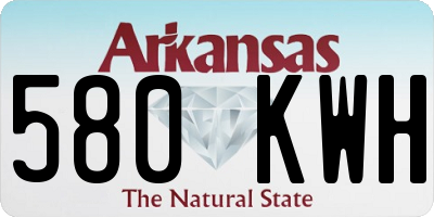 AR license plate 580KWH