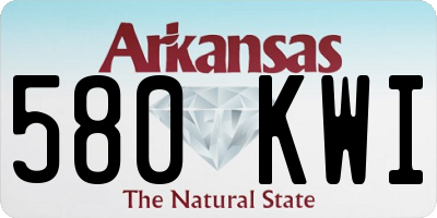 AR license plate 580KWI