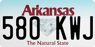 AR license plate 580KWJ