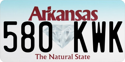 AR license plate 580KWK