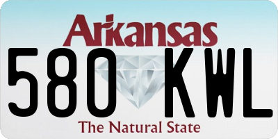 AR license plate 580KWL