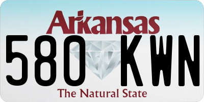 AR license plate 580KWN