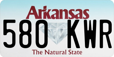 AR license plate 580KWR