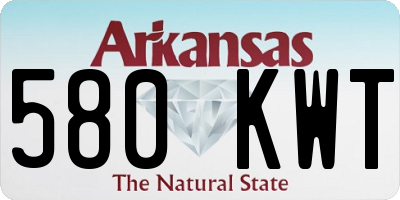 AR license plate 580KWT