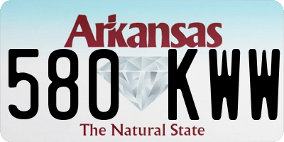 AR license plate 580KWW