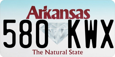 AR license plate 580KWX