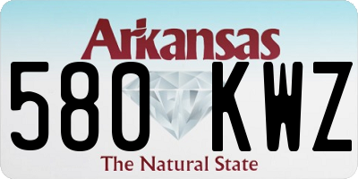 AR license plate 580KWZ
