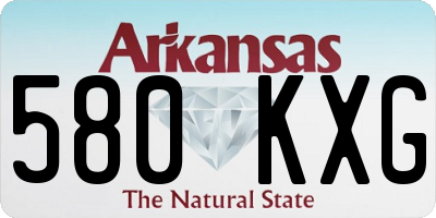 AR license plate 580KXG