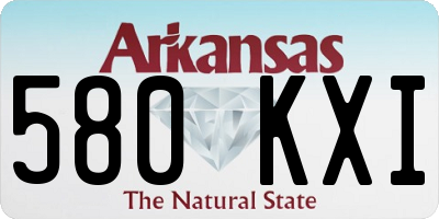 AR license plate 580KXI