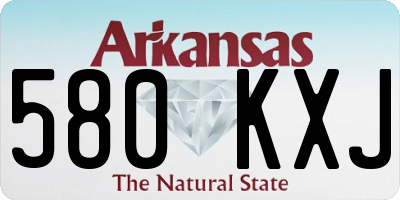 AR license plate 580KXJ