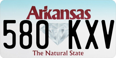 AR license plate 580KXV