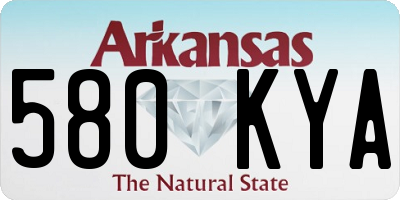AR license plate 580KYA
