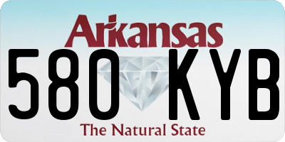 AR license plate 580KYB