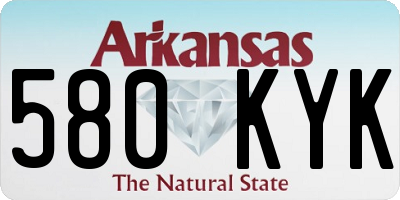 AR license plate 580KYK