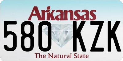 AR license plate 580KZK